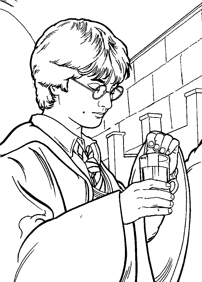 Kids n fun Kleurplaat Harry Potter En De Geheime Kamer Harry Potter 